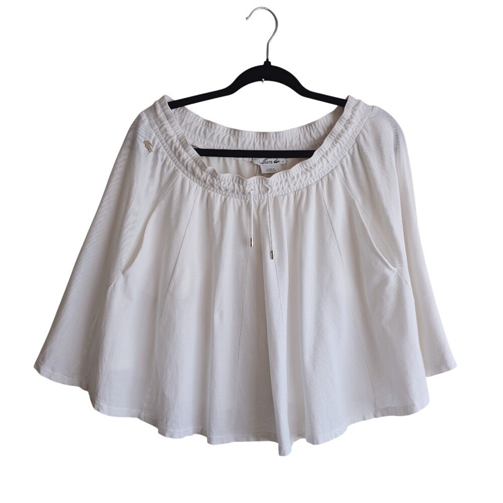 Lacoste Sporty 90s Blokecore Quiet Luxury 100% Cotton Pleated Tennis Mini Skirt